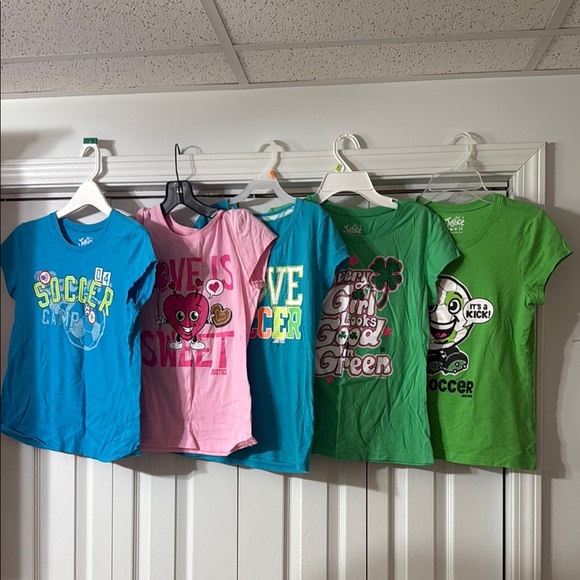 Justice Blue and Pink Short Sleeve Tees - Picture 1 of 7